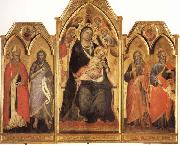 Spinello Aretino Madonna and Child Enthroned with SS.Paulinus,john the Baptist,Andrew,and Matthew Sweden oil painting artist